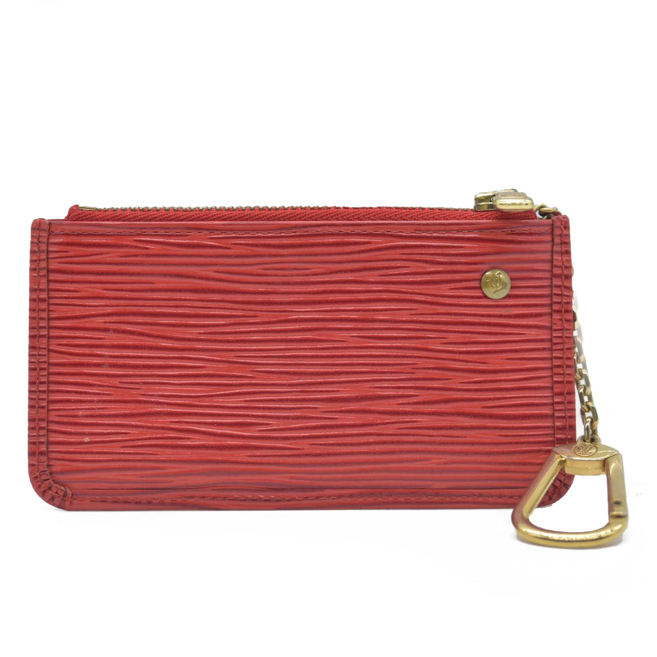 $465 Louis Vuitton Epi Key Pouch Red Leather CONSIGNMENT