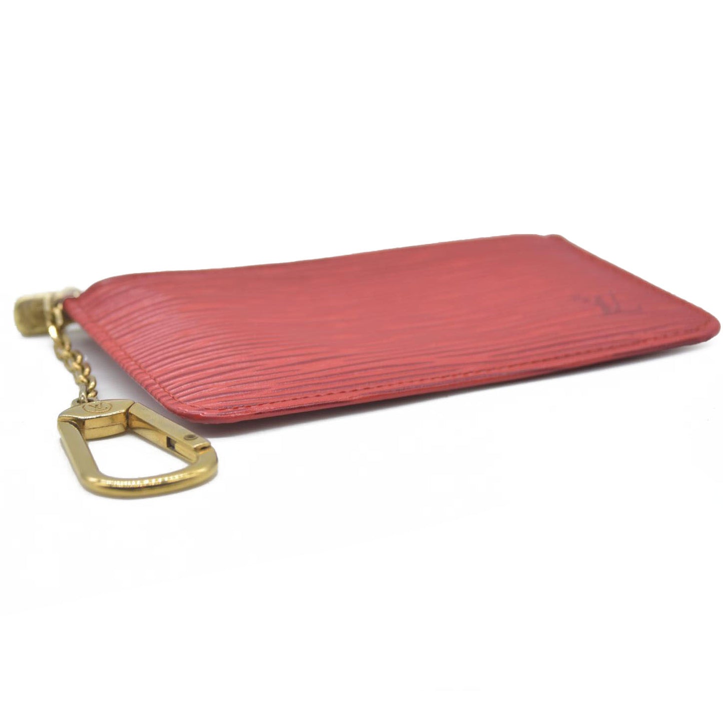 $465 Louis Vuitton Epi Key Pouch Red Leather CONSIGNMENT