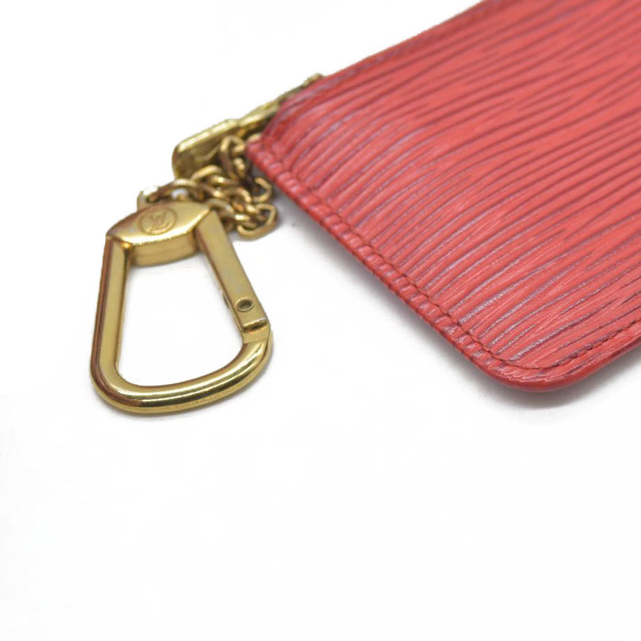 $465 Louis Vuitton Epi Key Pouch Red Leather CONSIGNMENT