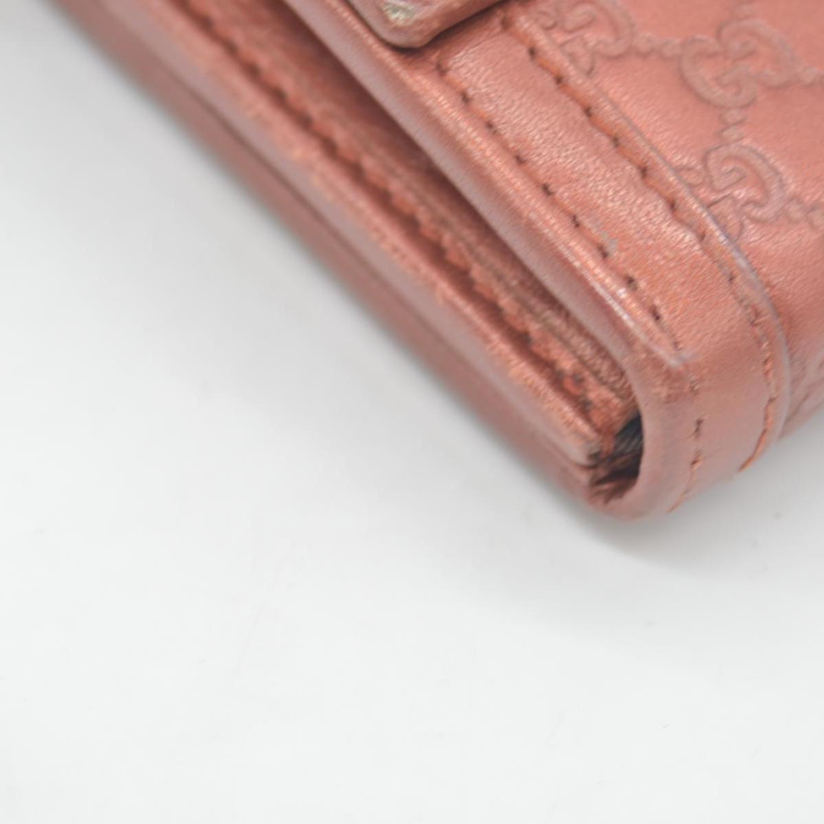 $880 Gucci  Sukey Microguccissima Pattern Continental Wallet Dark Pink CONSIGNMENT