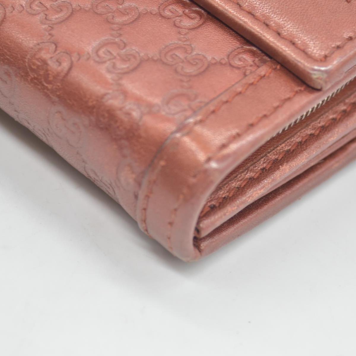 $880 Gucci  Sukey Microguccissima Pattern Continental Wallet Dark Pink CONSIGNMENT