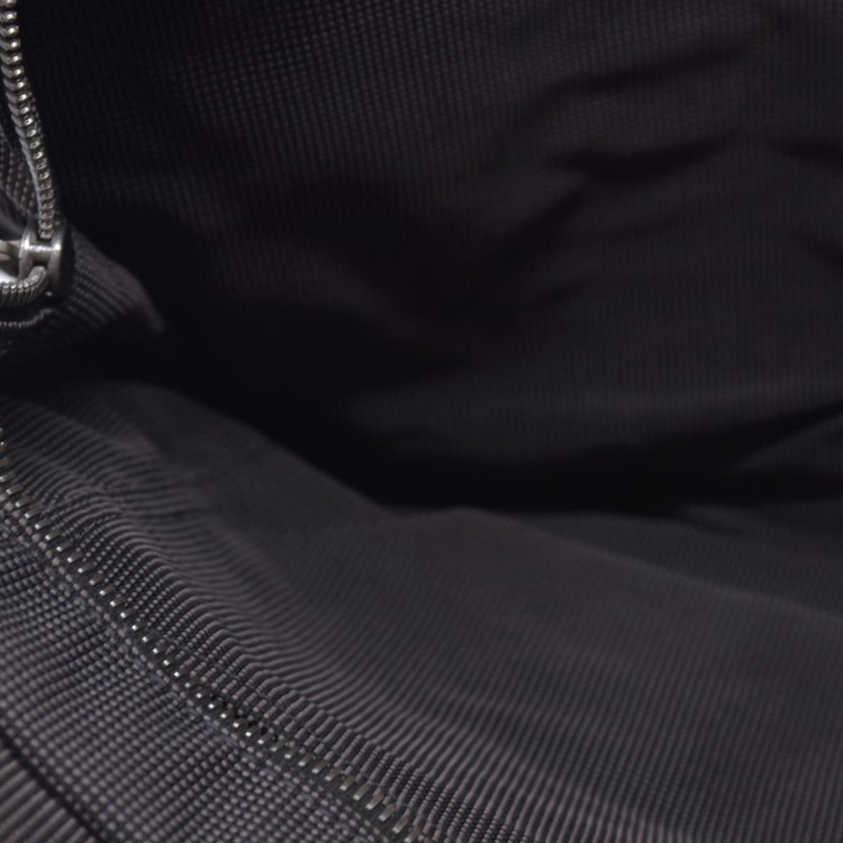$1050 GUCCI Woven Ribbed Nylon Bamboo Handle Tote Bag Black CONSIGNMENT 10021183