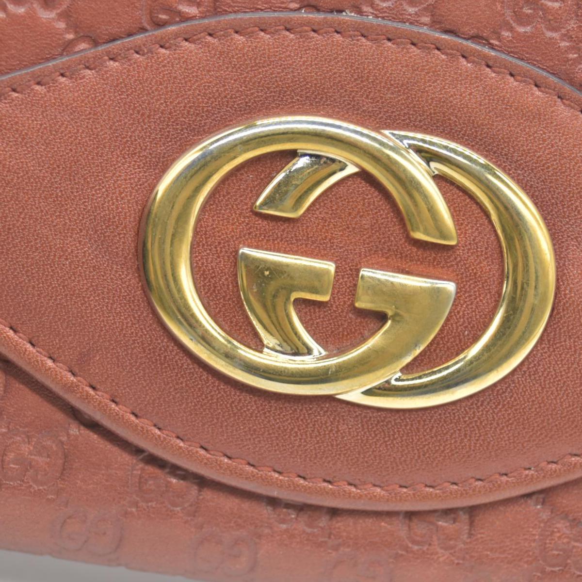 $880 Gucci  Sukey Microguccissima Pattern Continental Wallet Dark Pink CONSIGNMENT