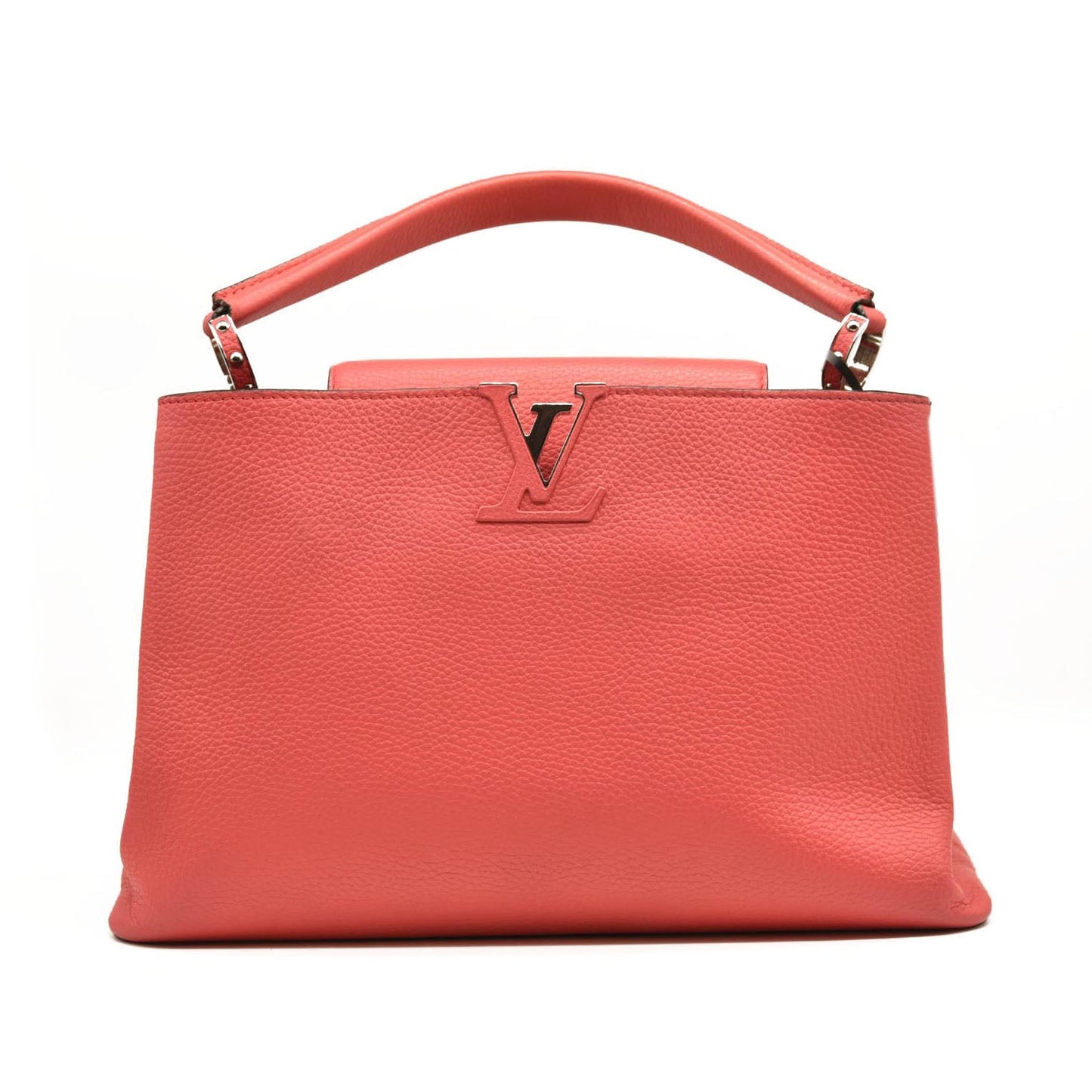 USED LOUIS VUITTON Taurillon Capucines MM Rose Litchi