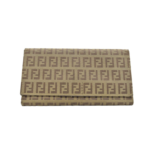 Fendi  Vintage Zucchino FF Logo Continental Wallet