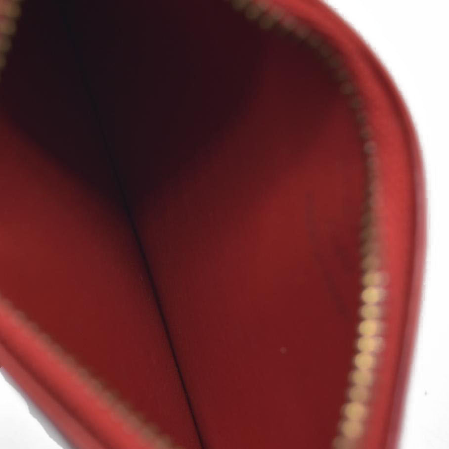 $465 Louis Vuitton Epi Key Pouch Red Leather CONSIGNMENT