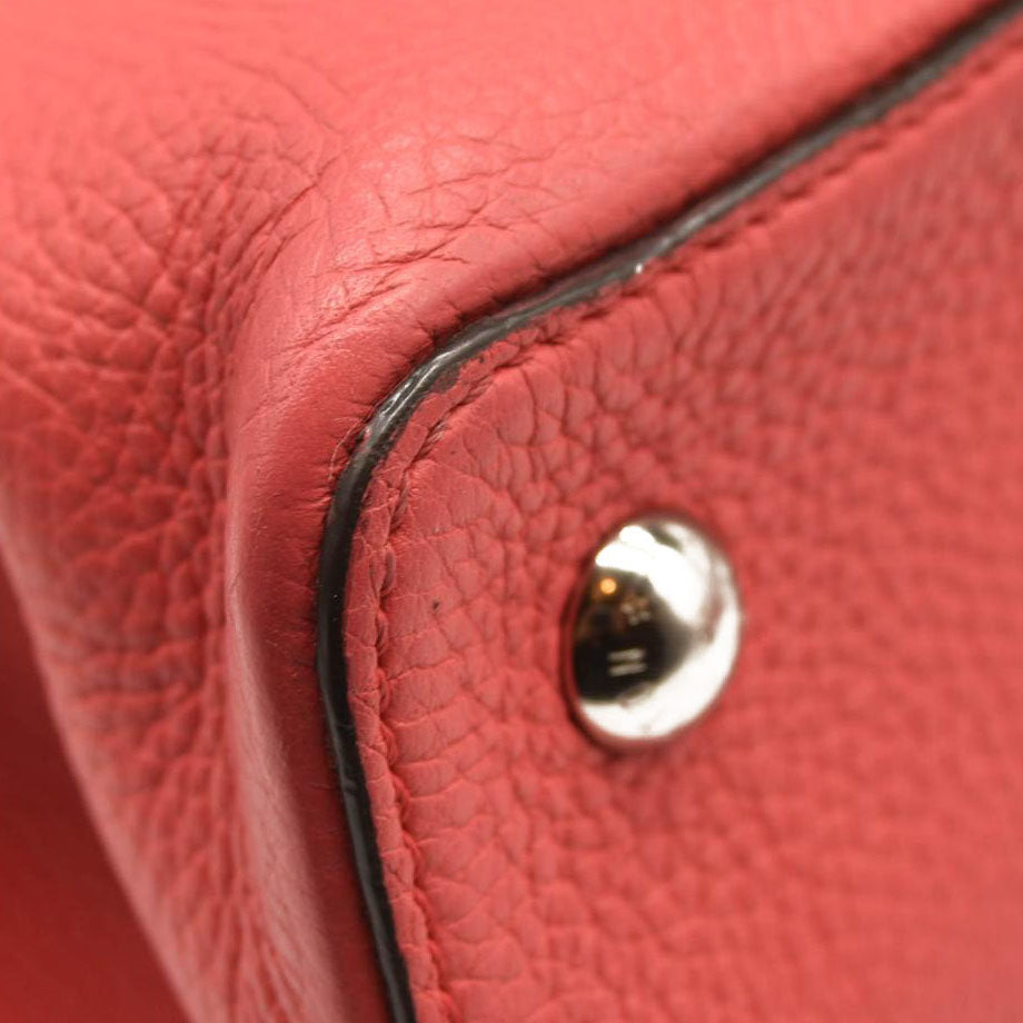 USED LOUIS VUITTON Taurillon Capucines MM Rose Litchi