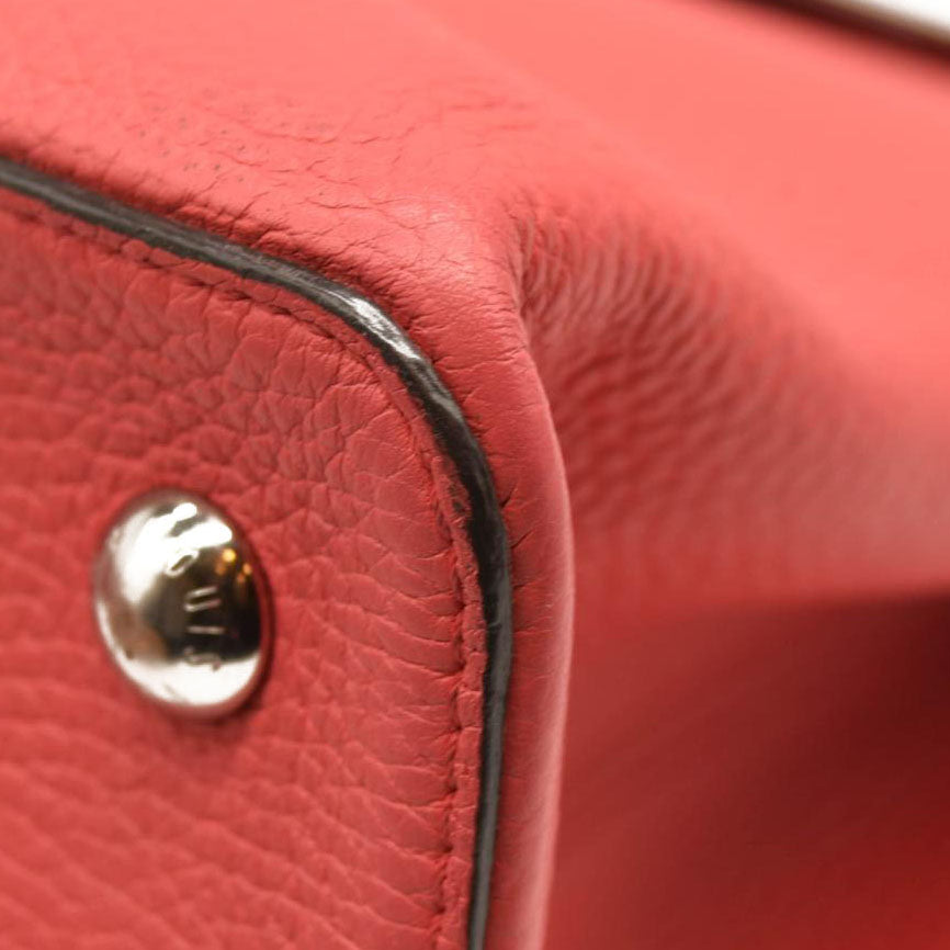 USED LOUIS VUITTON Taurillon Capucines MM Rose Litchi