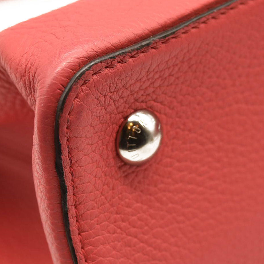 USED LOUIS VUITTON Taurillon Capucines MM Rose Litchi