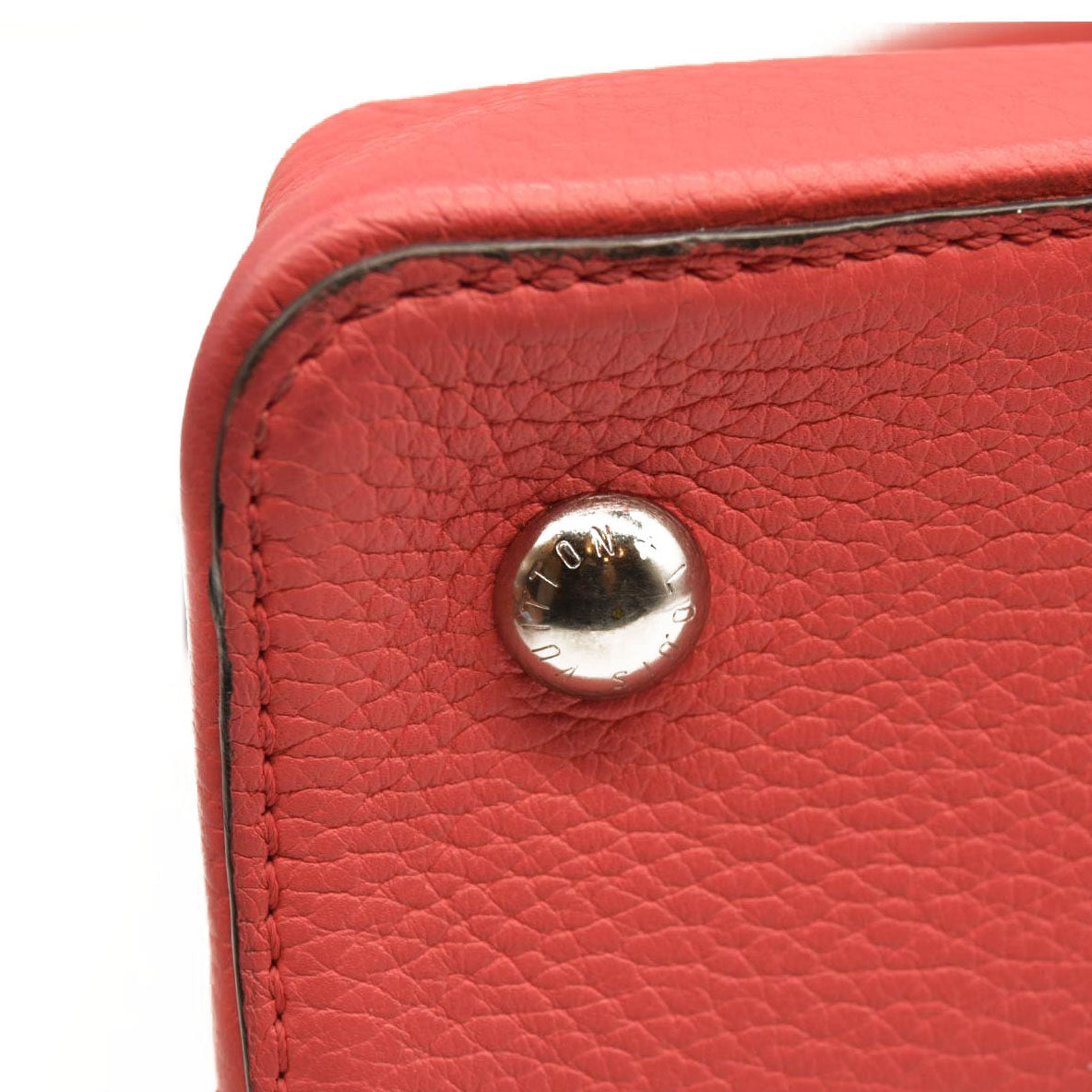 USED LOUIS VUITTON Taurillon Capucines MM Rose Litchi