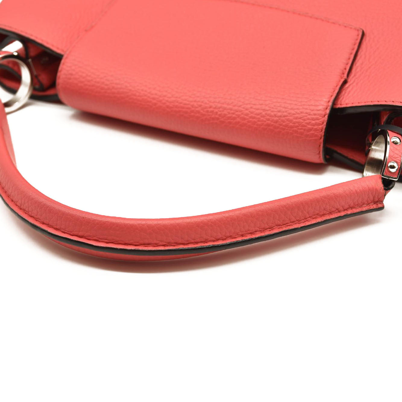 USED LOUIS VUITTON Taurillon Capucines MM Rose Litchi