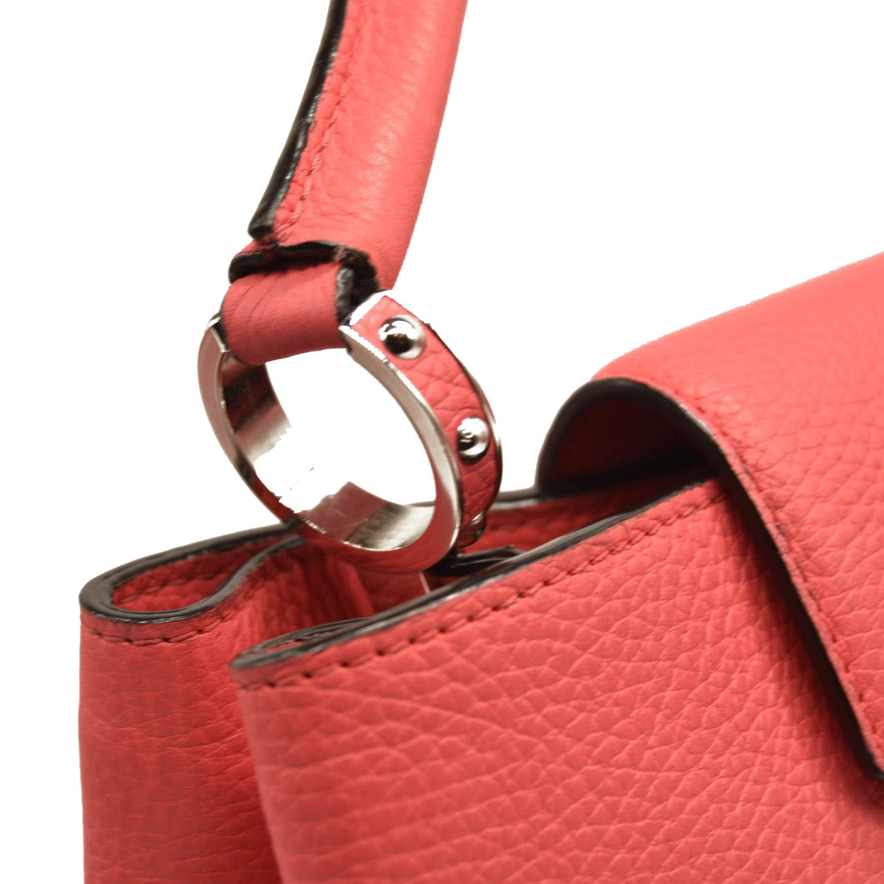 USED LOUIS VUITTON Taurillon Capucines MM Rose Litchi