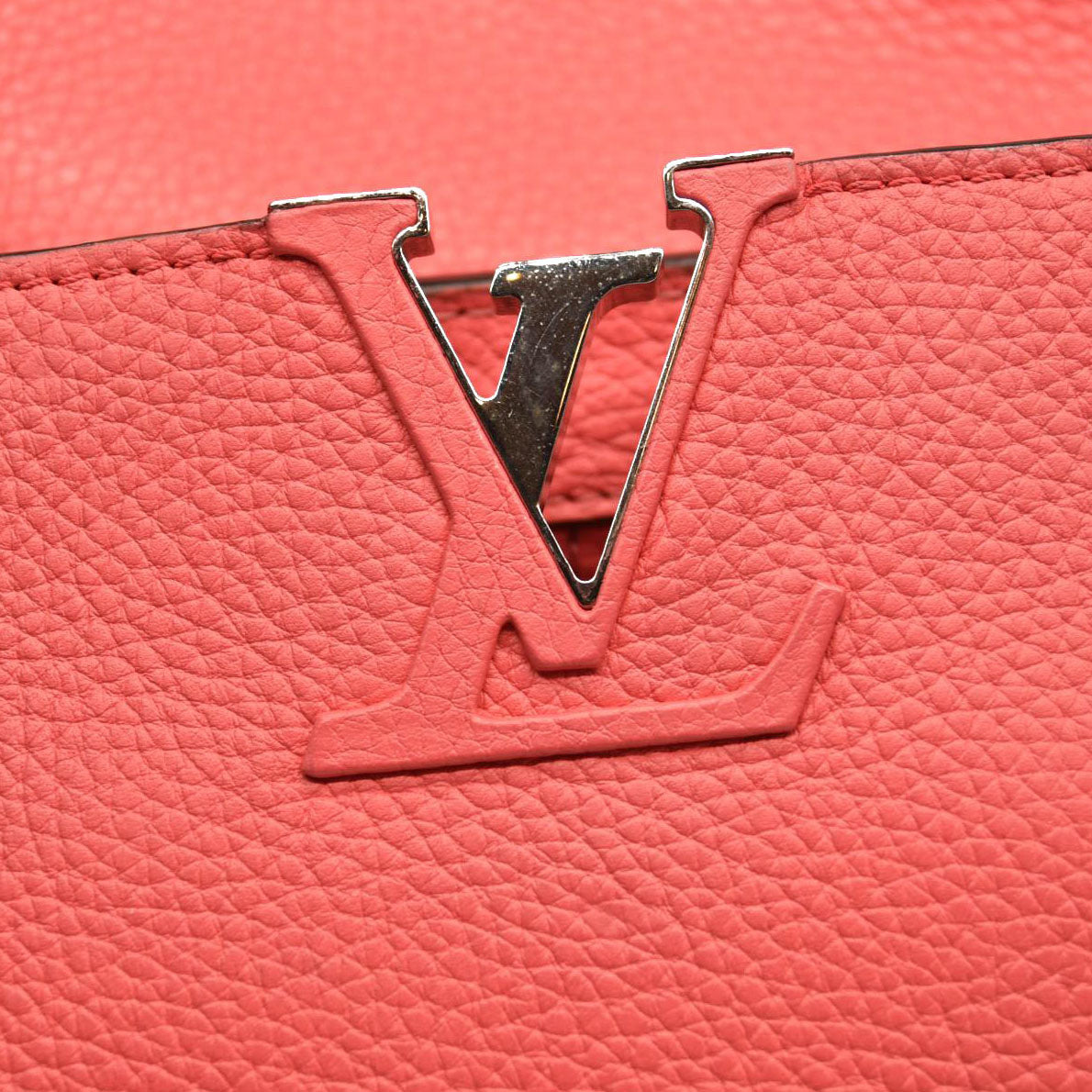 USED LOUIS VUITTON Taurillon Capucines MM Rose Litchi