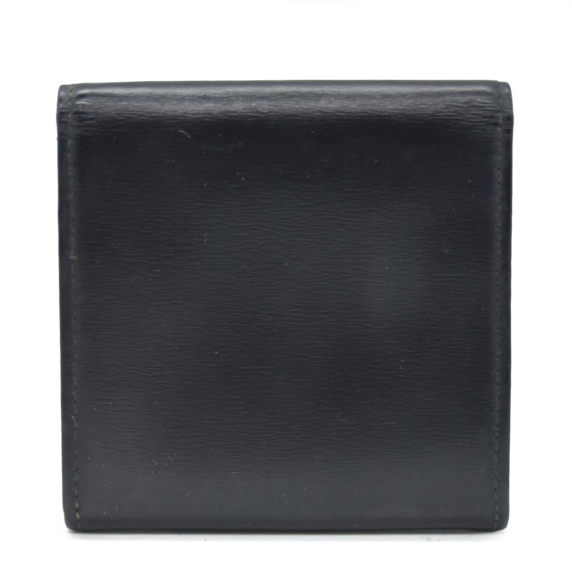 $760 Cartier Leather Compact Wallet Black CONSIGNMENT
