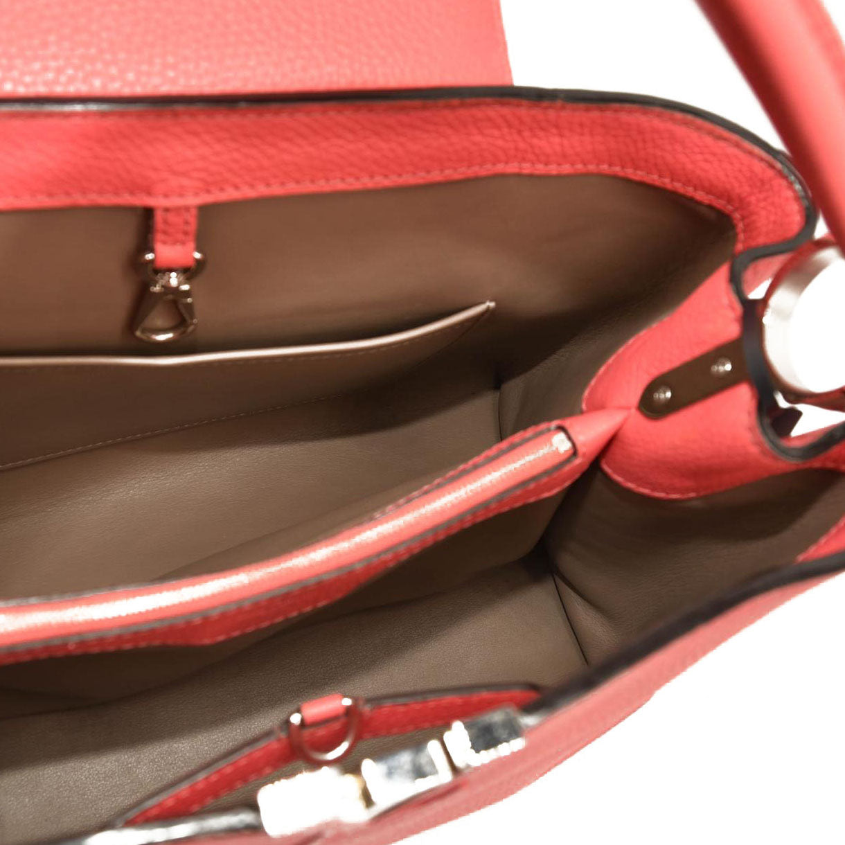 USED LOUIS VUITTON Taurillon Capucines MM Rose Litchi