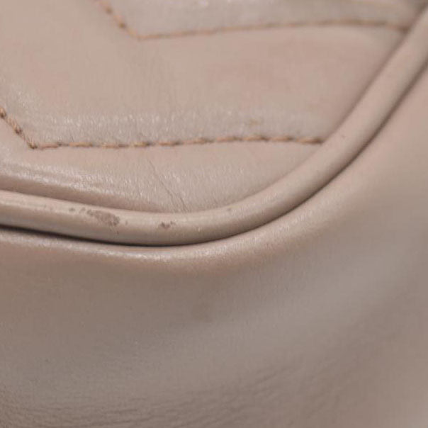 $1800 GUCCI Mini Marmont Porcelain Rose Camera Bag Crossbody