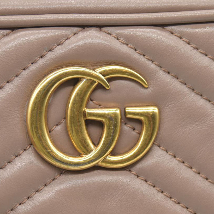 $1800 GUCCI Mini Marmont Porcelain Rose Camera Bag Crossbody