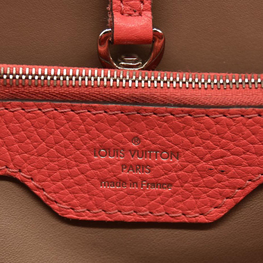 USED LOUIS VUITTON Taurillon Capucines MM Rose Litchi