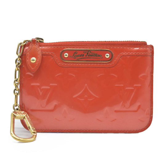 $390 Louis Vuitton Vernis Key Pouch Pomme D'Amour CONSIGNMENT