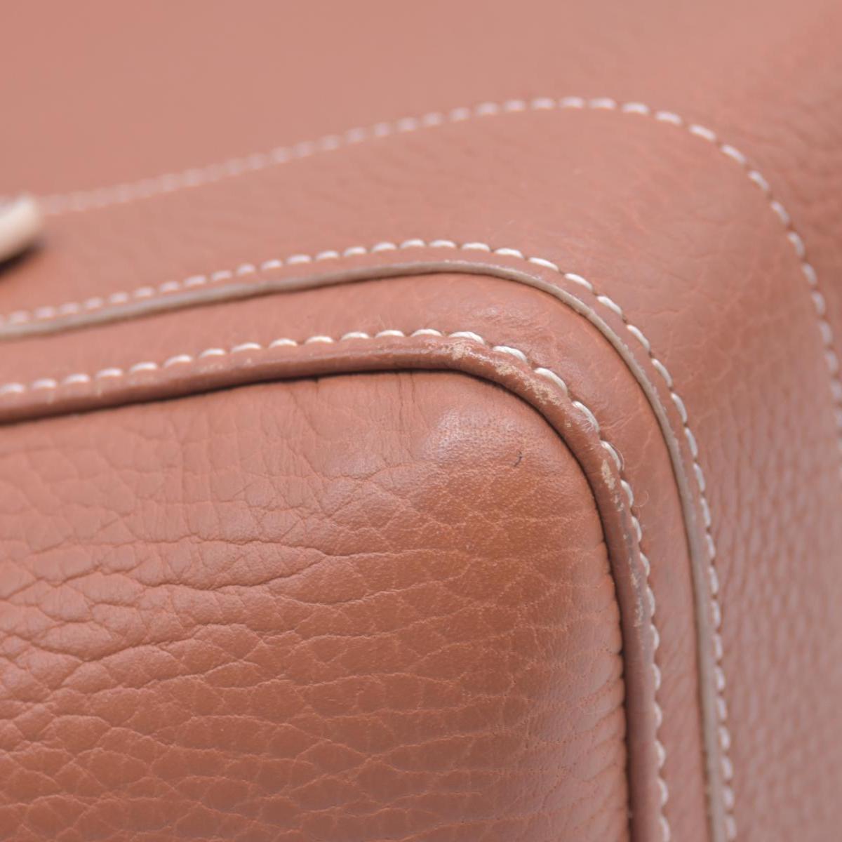 $1250 LOEWE Pebbled Grain Calfskin Buckle Strap Tote Bag Tan CONSIGNMENT 10021195