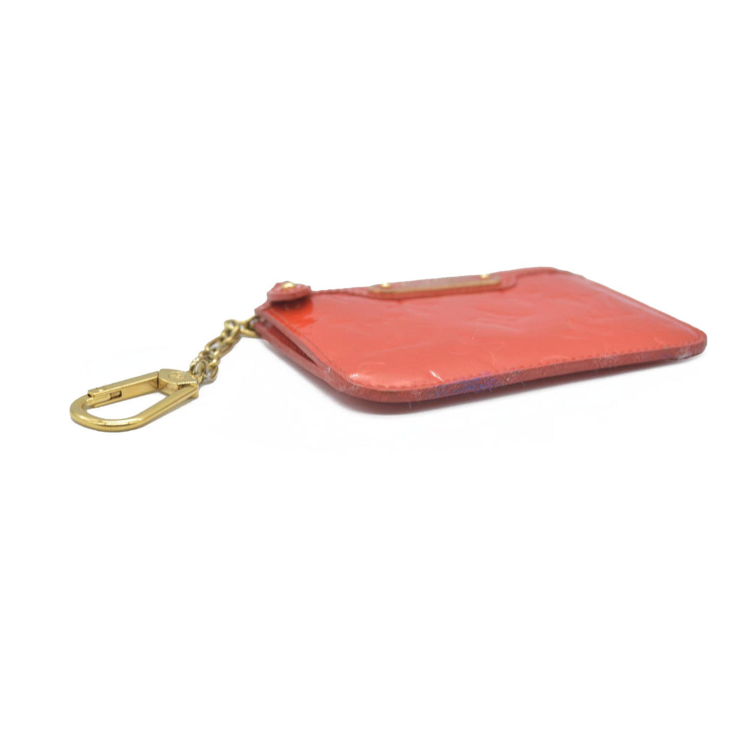 $390 Louis Vuitton Vernis Key Pouch Pomme D'Amour CONSIGNMENT