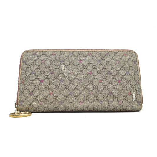 Gucci Micro GG Supreme Stars GG Pierce Zip Around Wallet CONSIGNMENT