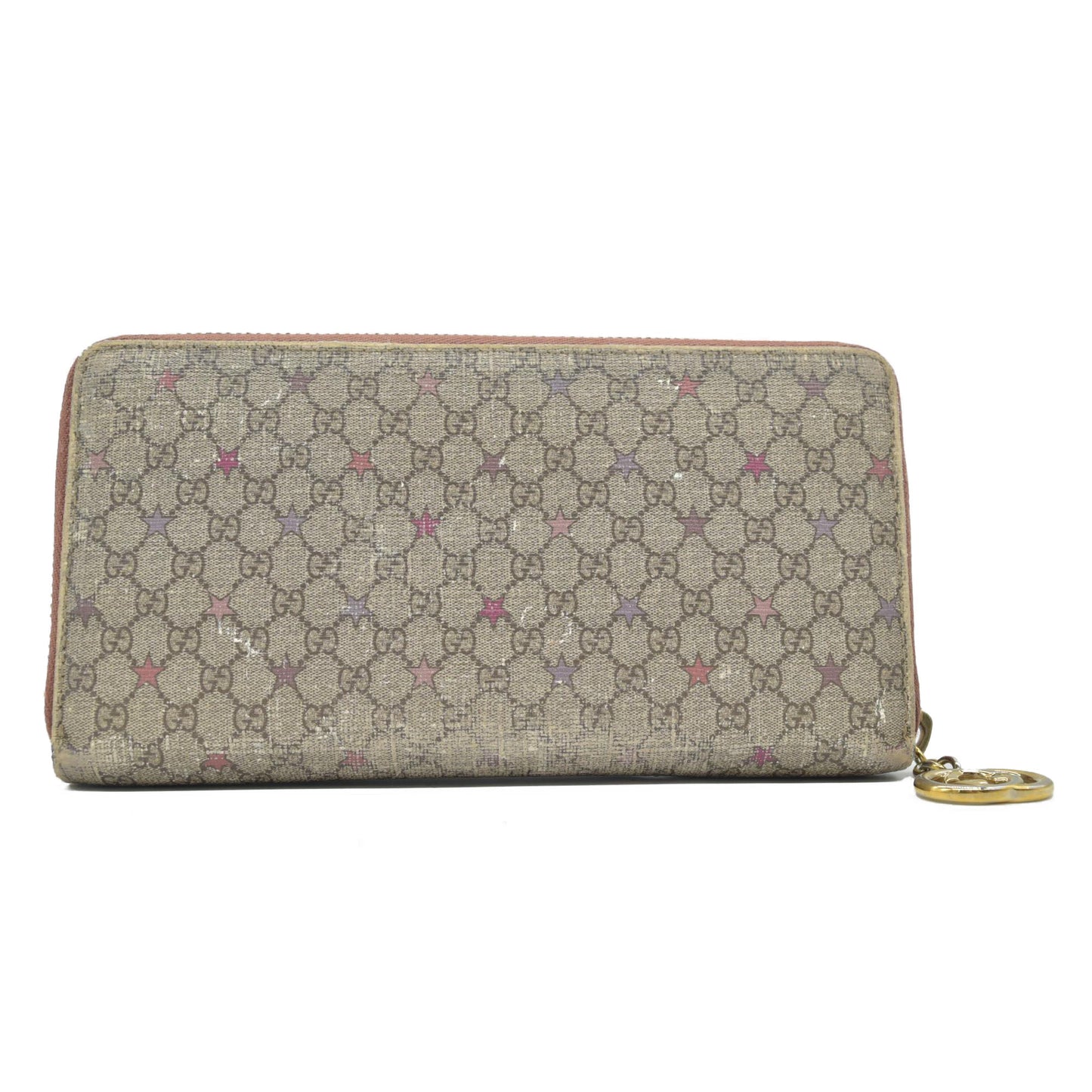 Gucci Micro GG Supreme Stars GG Pierce Zip Around Wallet CONSIGNMENT