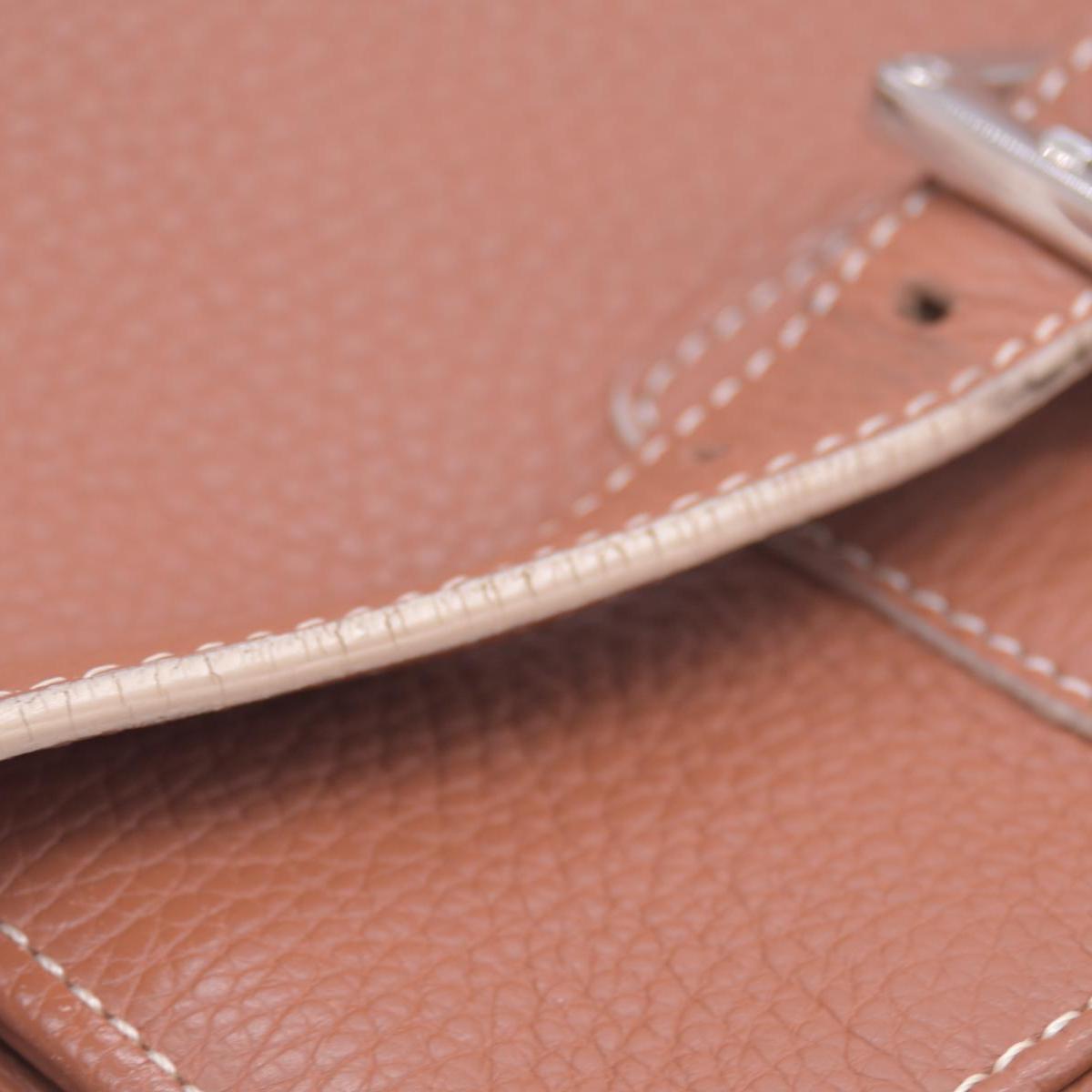 $1250 LOEWE Pebbled Grain Calfskin Buckle Strap Tote Bag Tan CONSIGNMENT 10021195