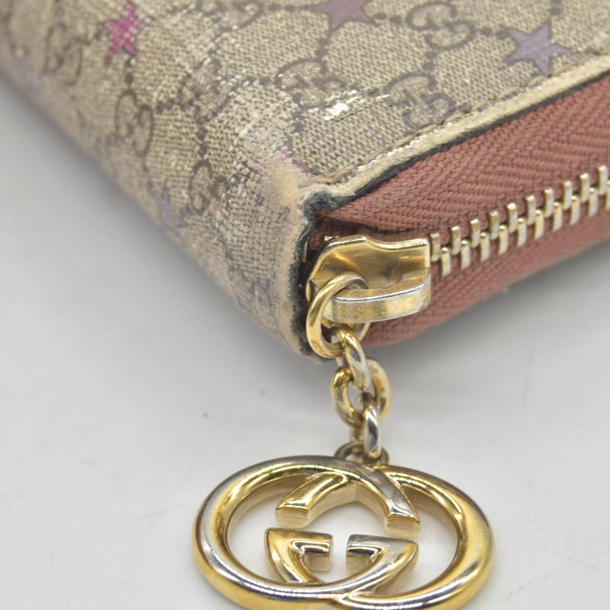 Gucci Micro GG Supreme Stars GG Pierce Zip Around Wallet CONSIGNMENT