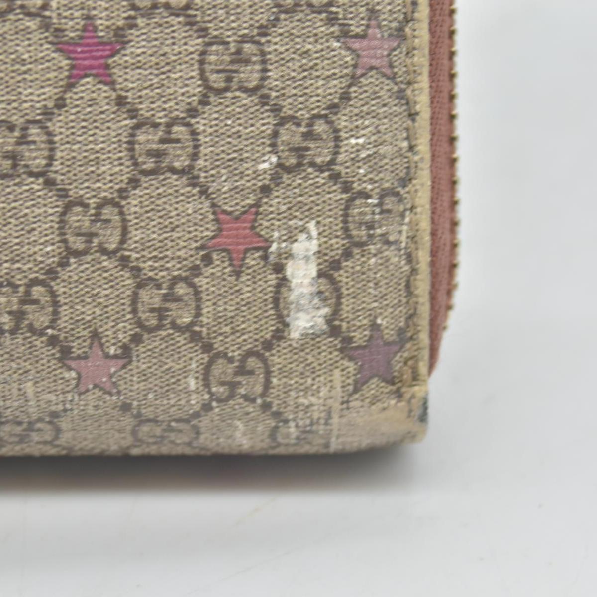 Gucci Micro GG Supreme Stars GG Pierce Zip Around Wallet CONSIGNMENT