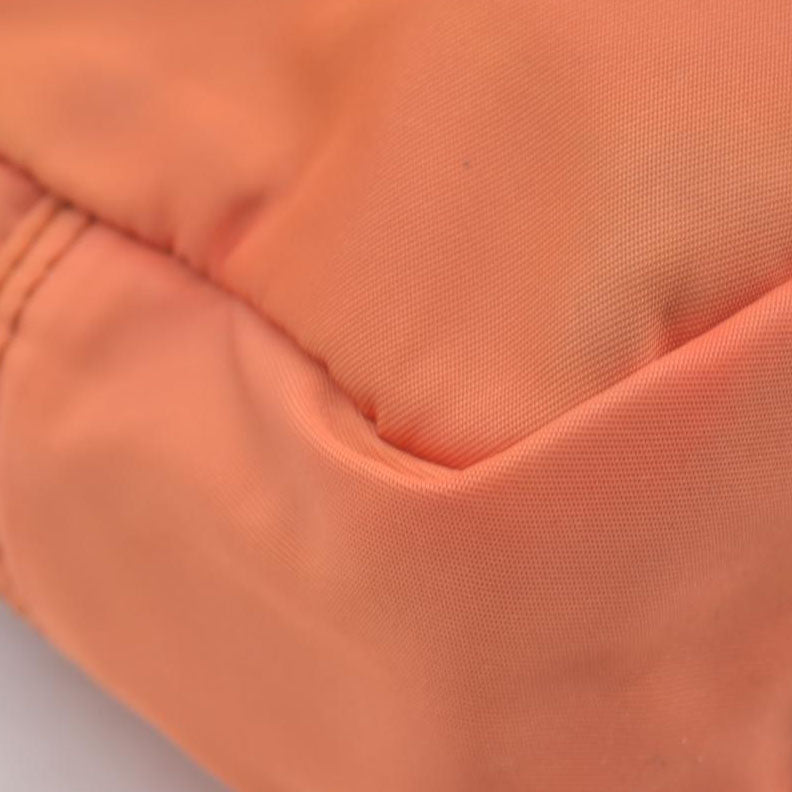 $695 Prada Nylon Vela Cosmetic Pouch Orange CONSIGNMENT