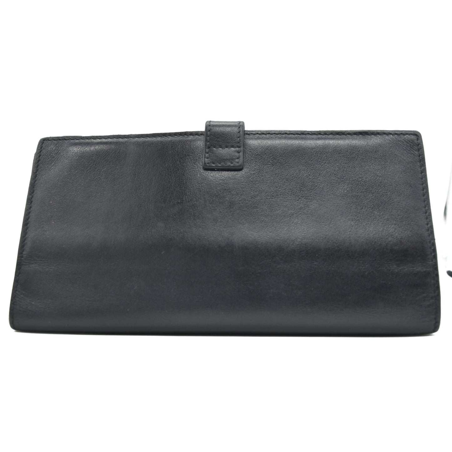 VERSACE Medusa Wallet Black Leather Unisex Bifold Long Wallet with Gold Hardware CONSIGNMENT