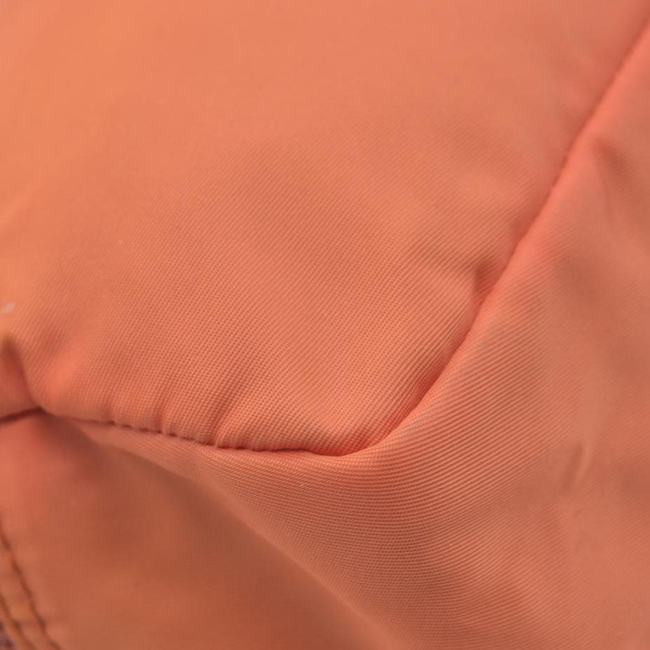 $695 Prada Nylon Vela Cosmetic Pouch Orange CONSIGNMENT