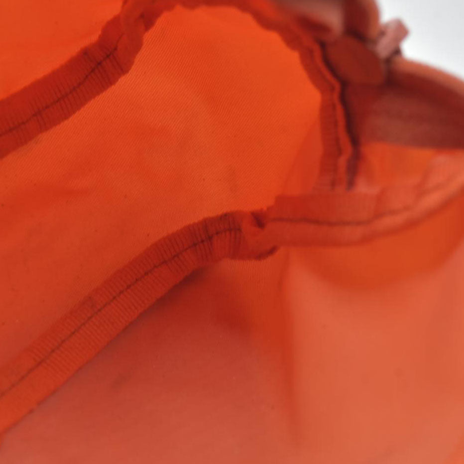 $695 Prada Nylon Vela Cosmetic Pouch Orange CONSIGNMENT