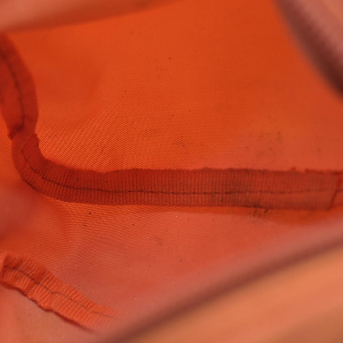 $695 Prada Nylon Vela Cosmetic Pouch Orange CONSIGNMENT