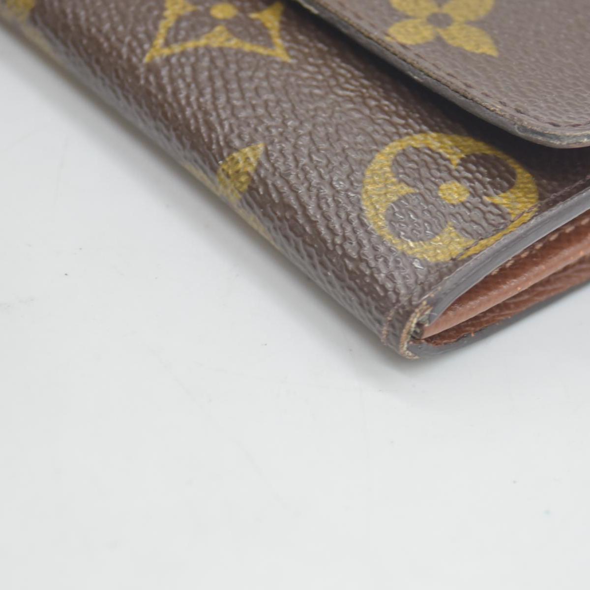 $435 Louis Vuitton Monogram Porte Monnaie Plat Coin Purse Wallet MI1002 CONSIGNMENT