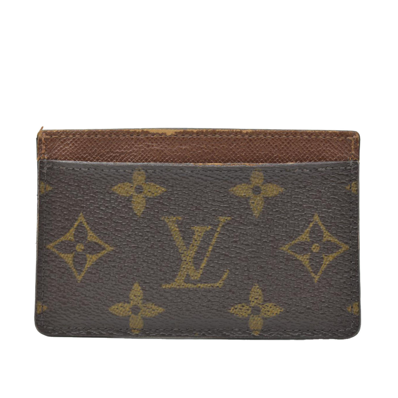 $285 2004 LOUIS VUITTON Monogram Porte Cartes Simple Pass Card Case SP0034