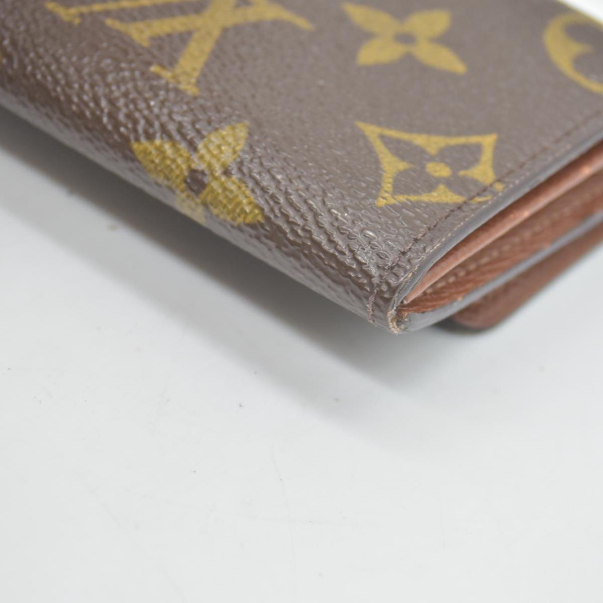 $435 Louis Vuitton Monogram Porte Monnaie Plat Coin Purse Wallet MI1002 CONSIGNMENT