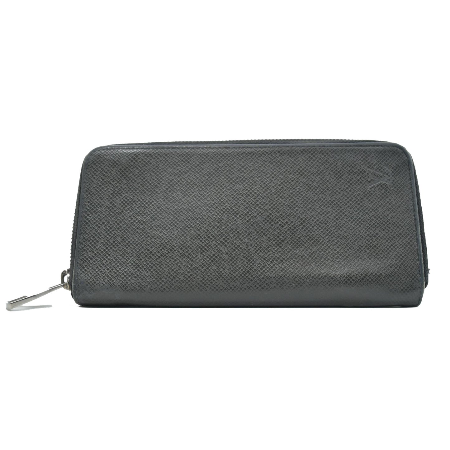 LOUIS VUITTON Zippy Wallet Vertical Purse black Taiga CONSIGNMENT