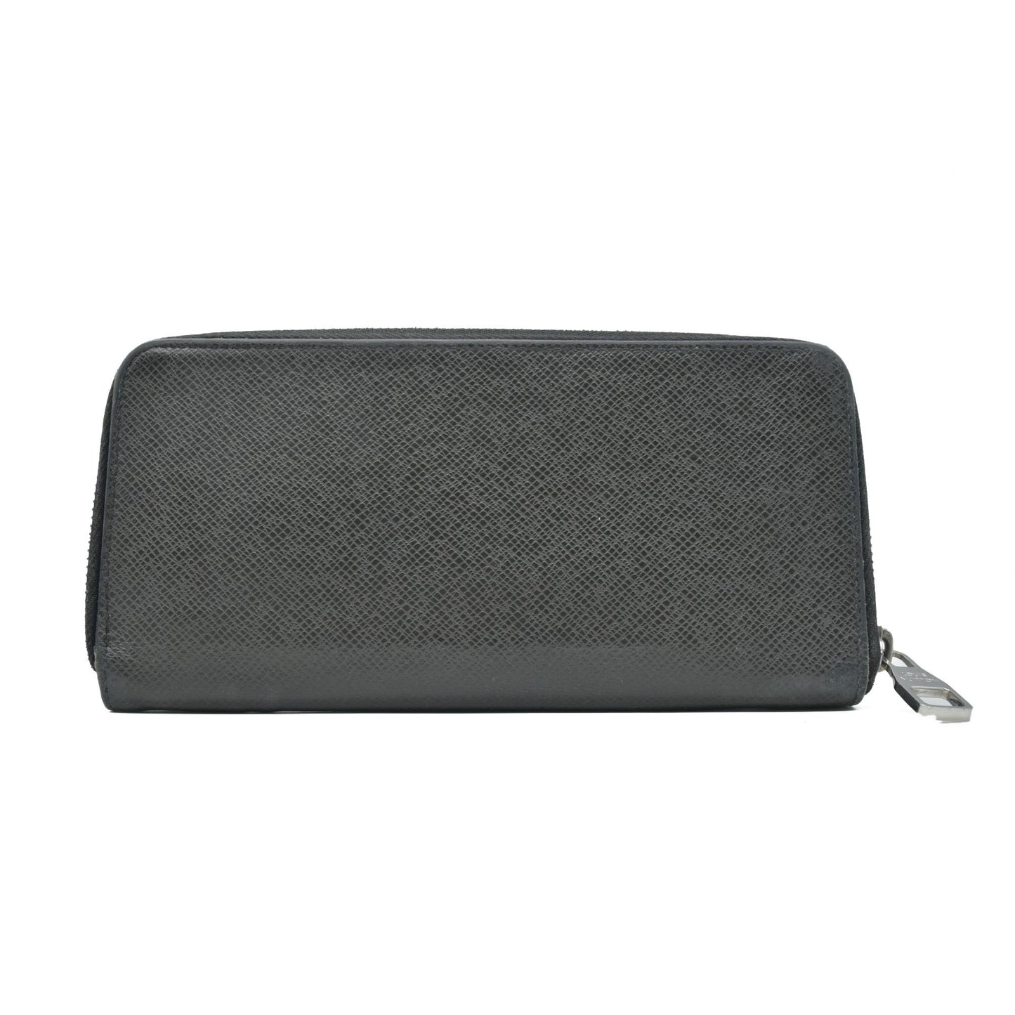 LOUIS VUITTON Zippy Wallet Vertical Purse black Taiga CONSIGNMENT