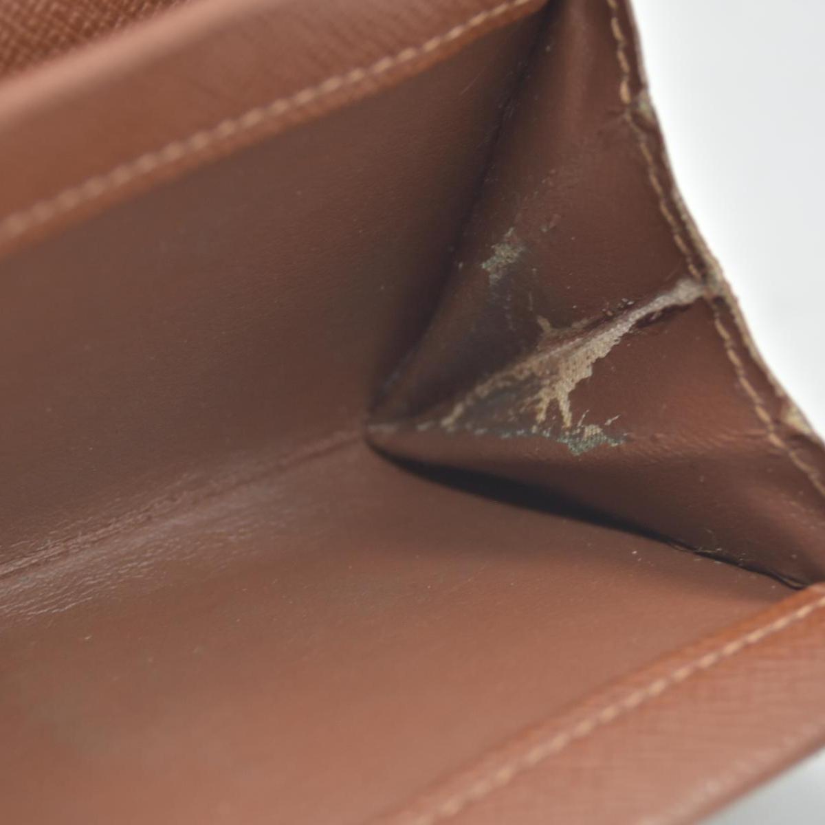 $435 Louis Vuitton Monogram Porte Monnaie Plat Coin Purse Wallet MI1002 CONSIGNMENT