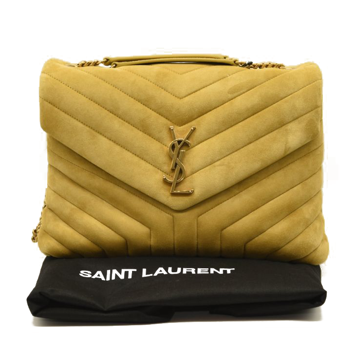 NEW $3400 Saint Laurent Medium Loulou Suede Shoulder Bag YSL