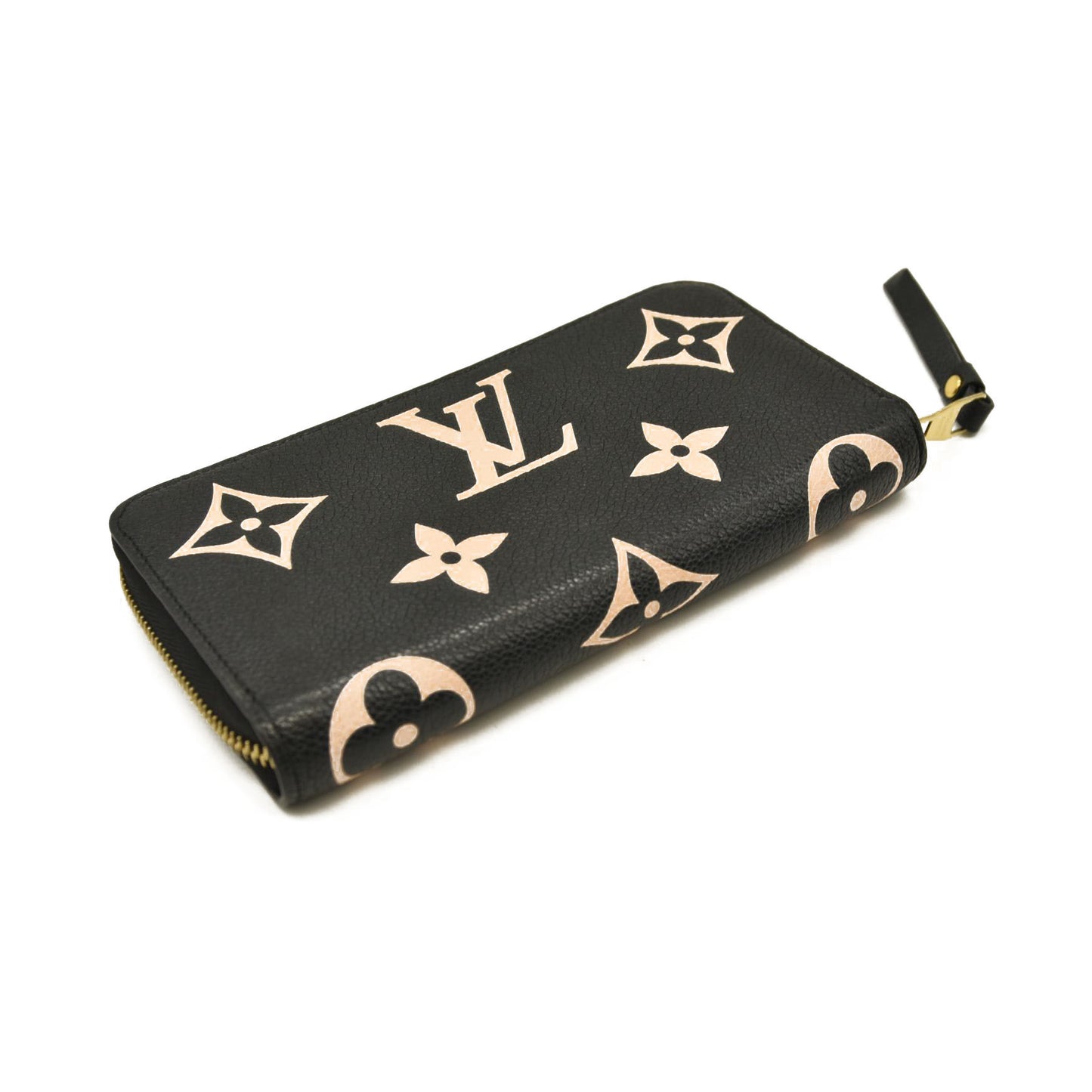 LOUIS VUITTON  Empreinte Monogram Giant Zippy Wallet Black Beige RFID