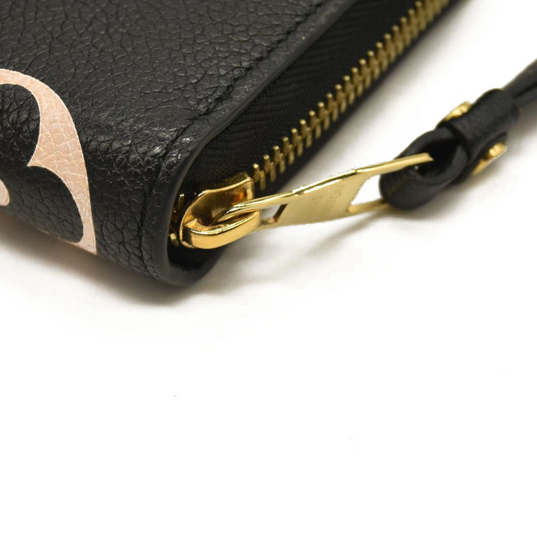 LOUIS VUITTON  Empreinte Monogram Giant Zippy Wallet Black Beige RFID