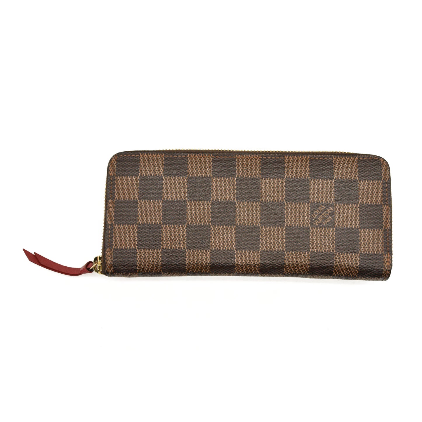 LOUIS VUITTON Damier Ebene Clemence Wallet Cherry GI1107