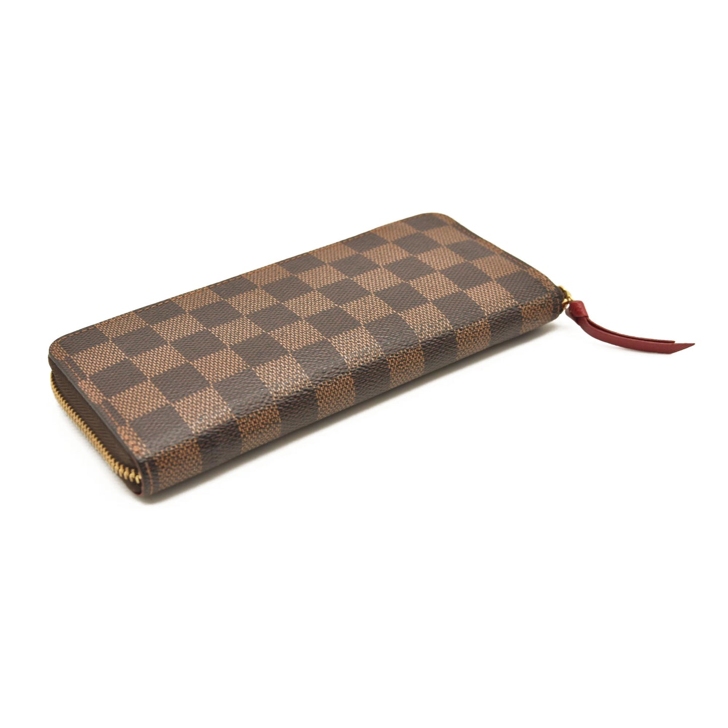 LOUIS VUITTON Damier Ebene Clemence Wallet Cherry GI1107