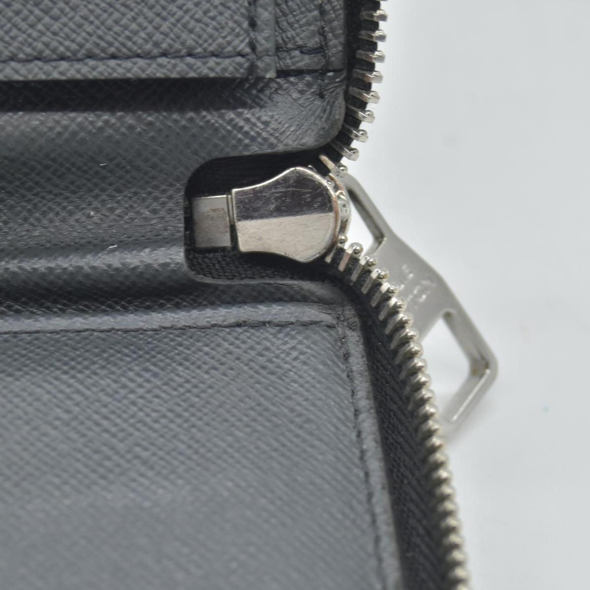 LOUIS VUITTON Zippy Wallet Vertical Purse black Taiga CONSIGNMENT