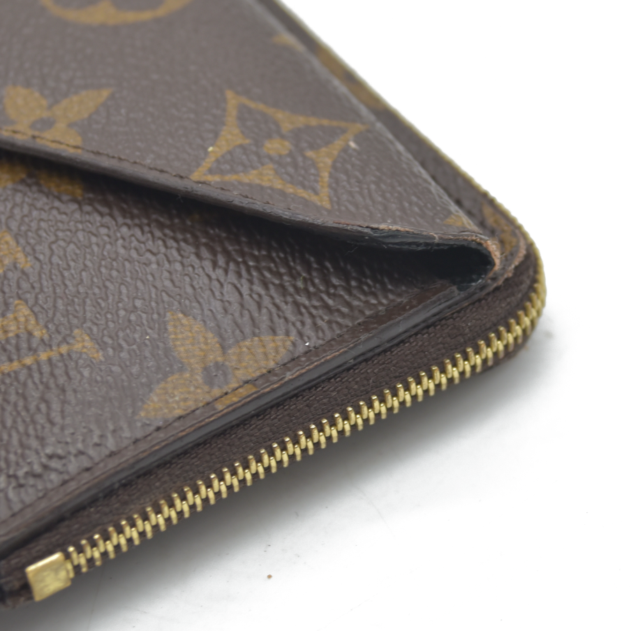 $675 Louis Vuitton  Monogram Recto Verso Card Holder Black RFID Damaged Key Ring