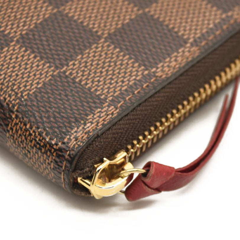 LOUIS VUITTON Damier Ebene Clemence Wallet Cherry GI1107