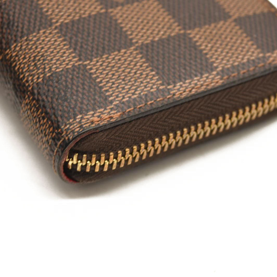 LOUIS VUITTON Damier Ebene Clemence Wallet Cherry GI1107